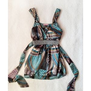 2000s boho print top